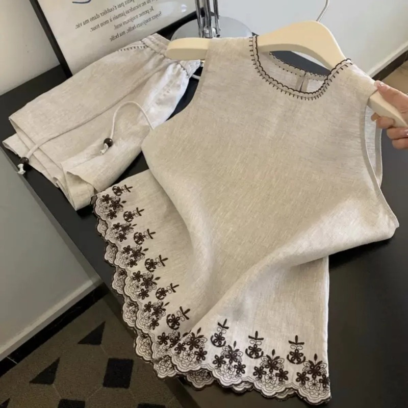 Home Textiles Store - Gilet en dentelle brodée pour femmes,