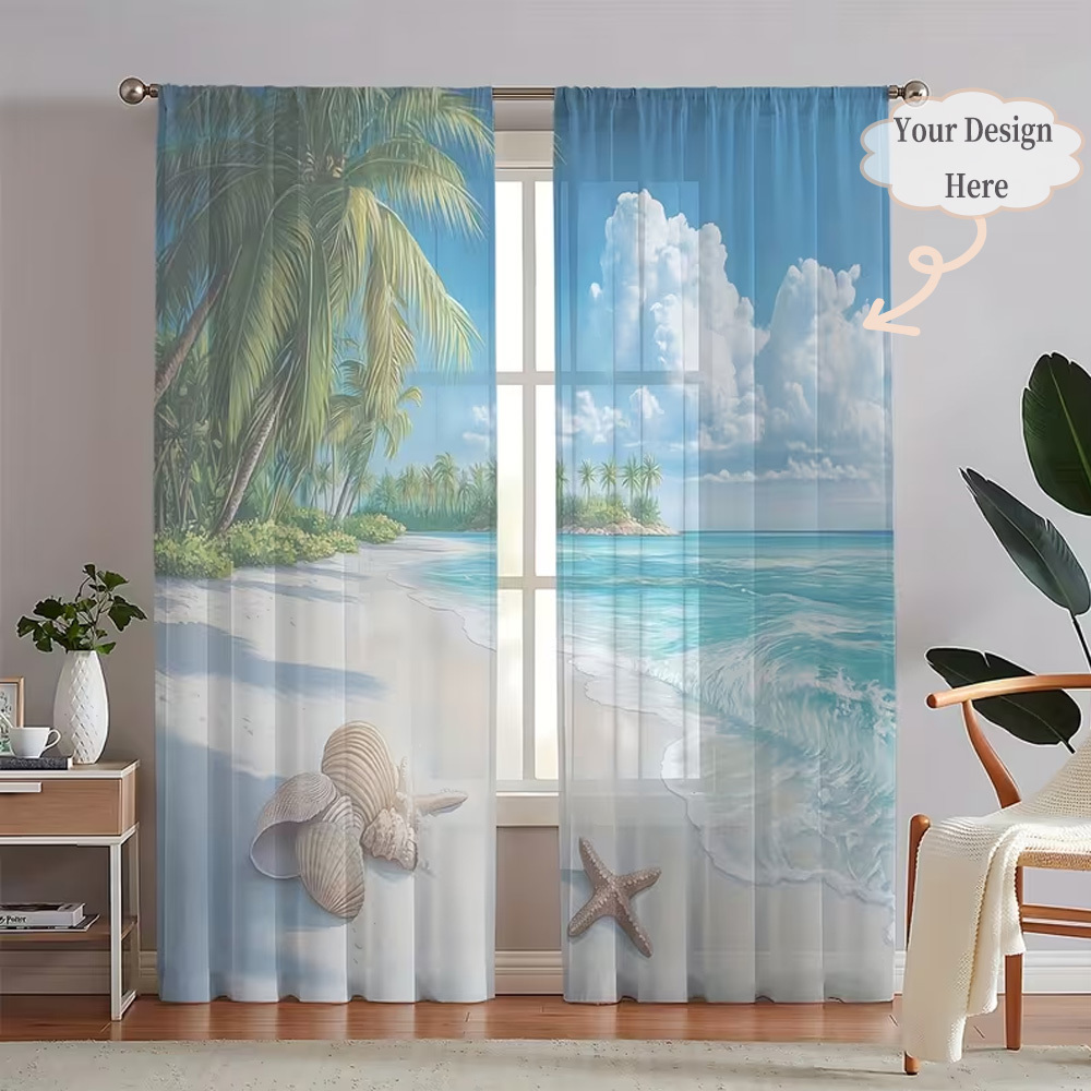 Home Textiles Designer - Rideaux transparents plats 2D personnalisés en