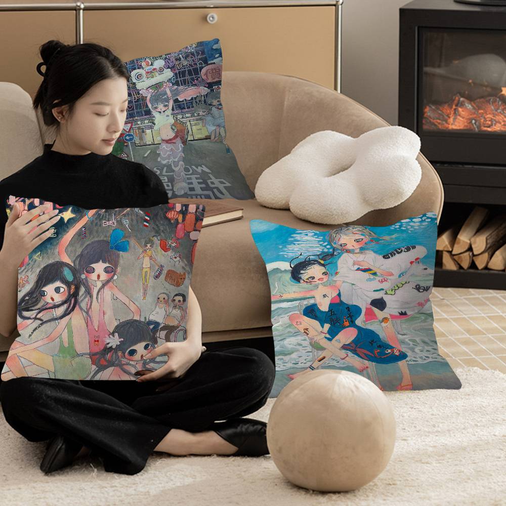 Aya Home Textiles - Housse de coussin Aya Takano, illustration