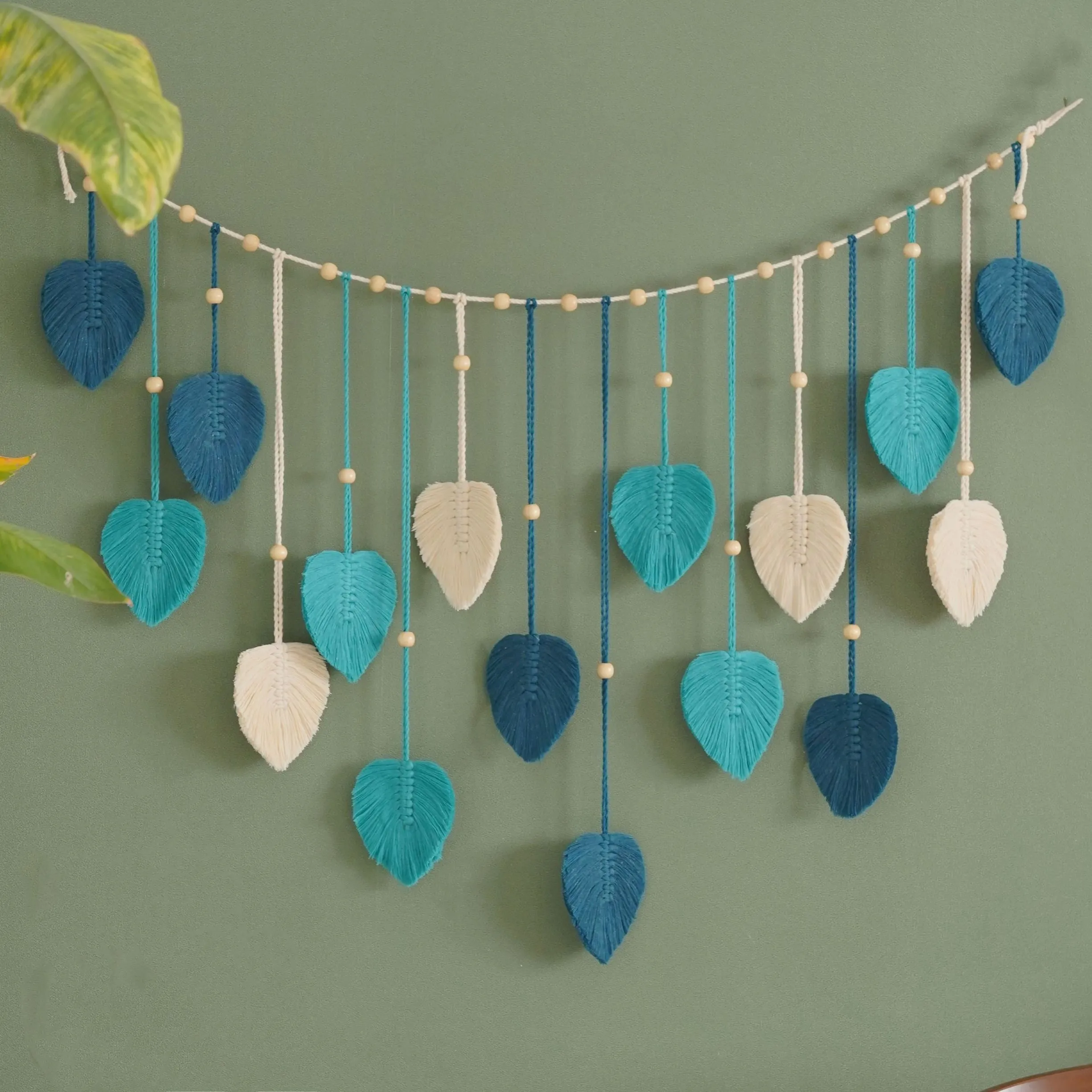 Home Textiles Store - Guirlande de feuilles vertes, Art mural
