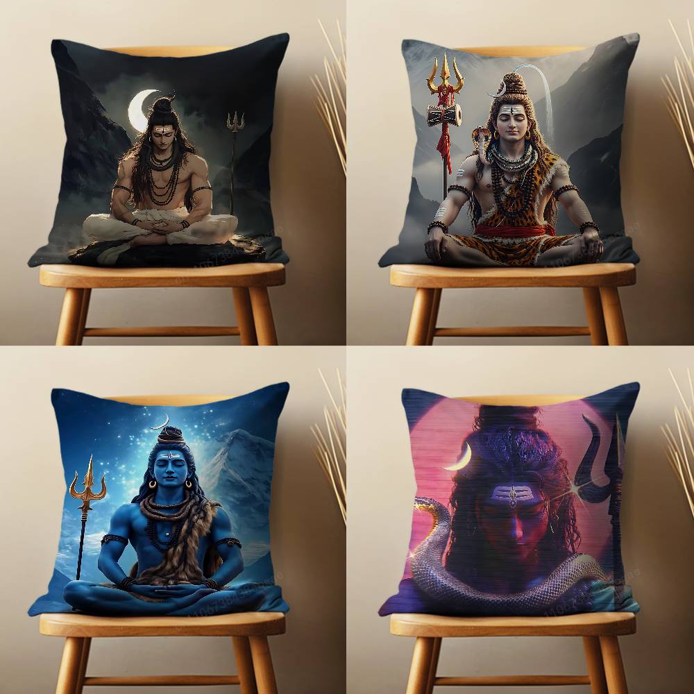 Home Textiles India - Housse de coussin Lord Shivasjpg, art