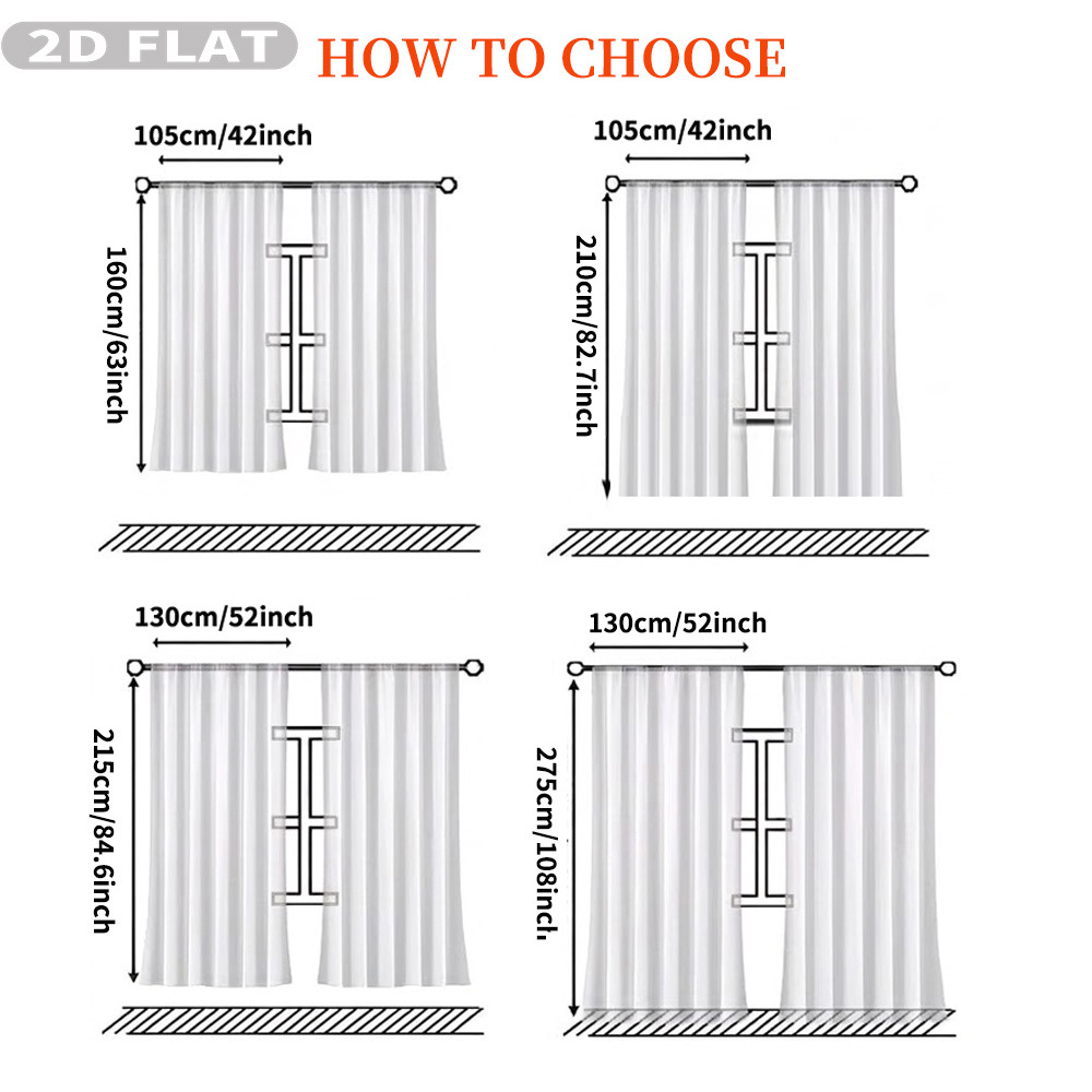 Rideaux transparents plats 2D  - Home Textiles Designer avis et prix