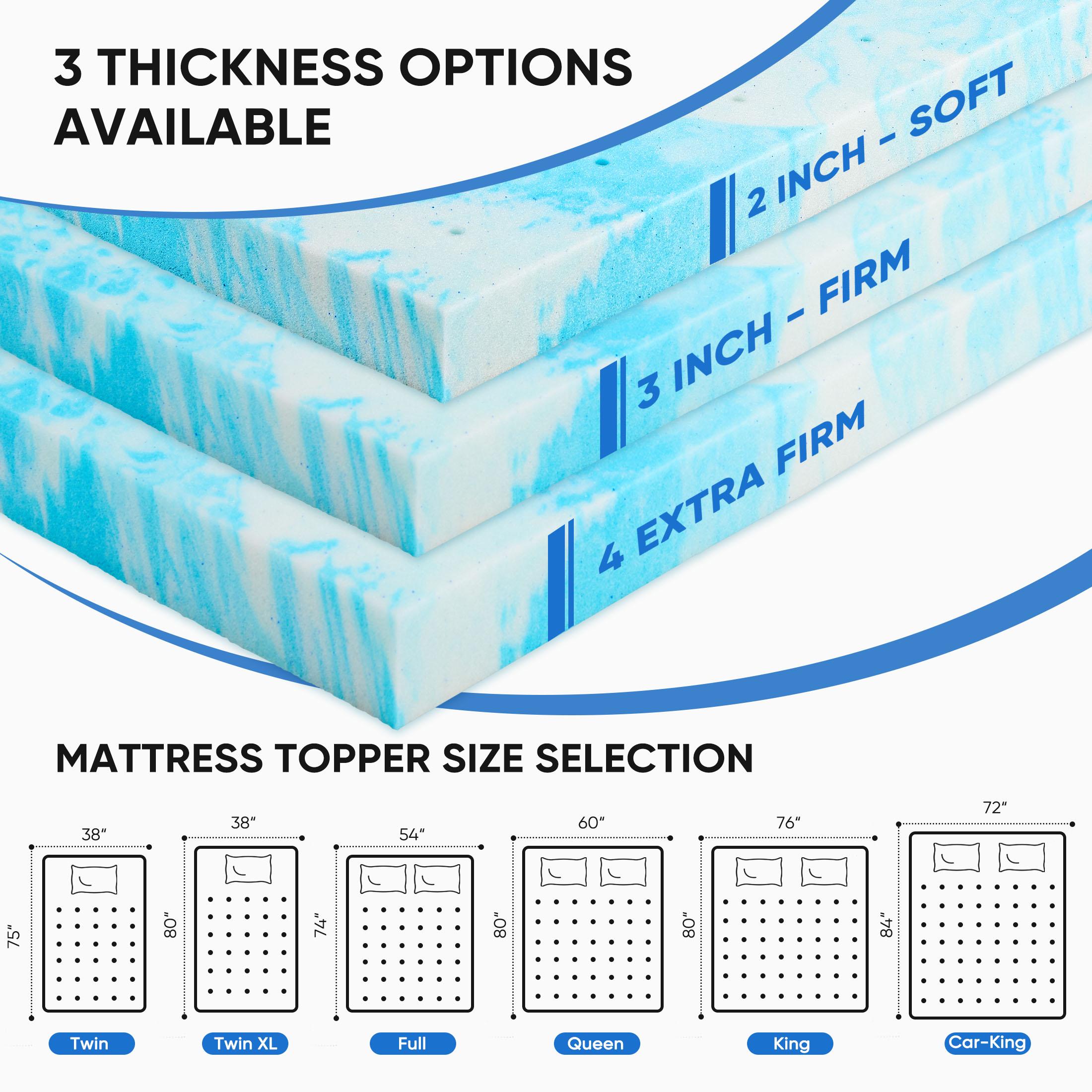Surmatelas en mousse à mémoire - Mattress Pad Topper avis et prix