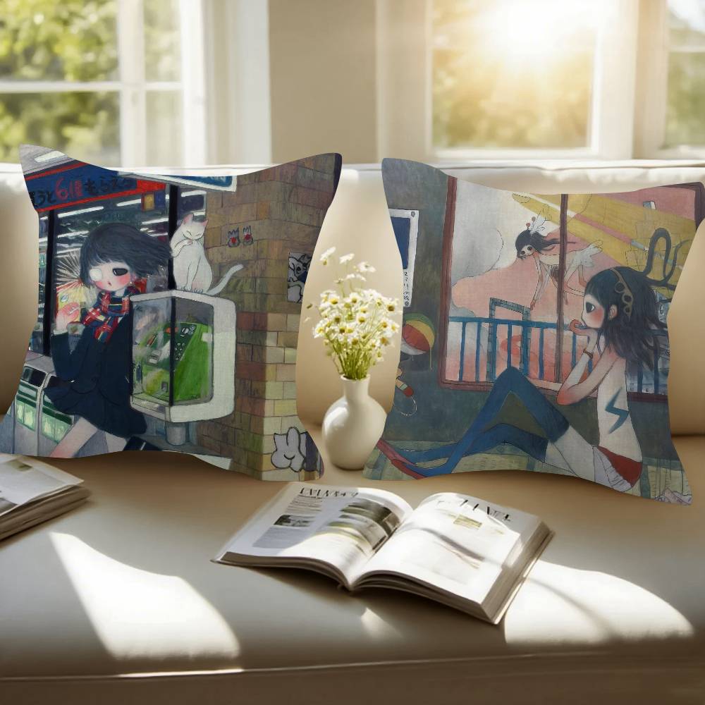 Housse de coussin Anime Art Ay - Aya Home Textiles avis et prix