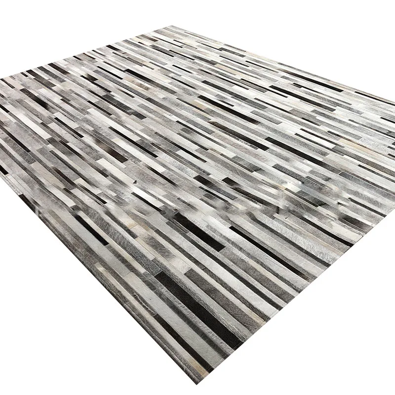 Tapis gris en patchwork de cui - Home Textiles Importers In Usa avis et prix