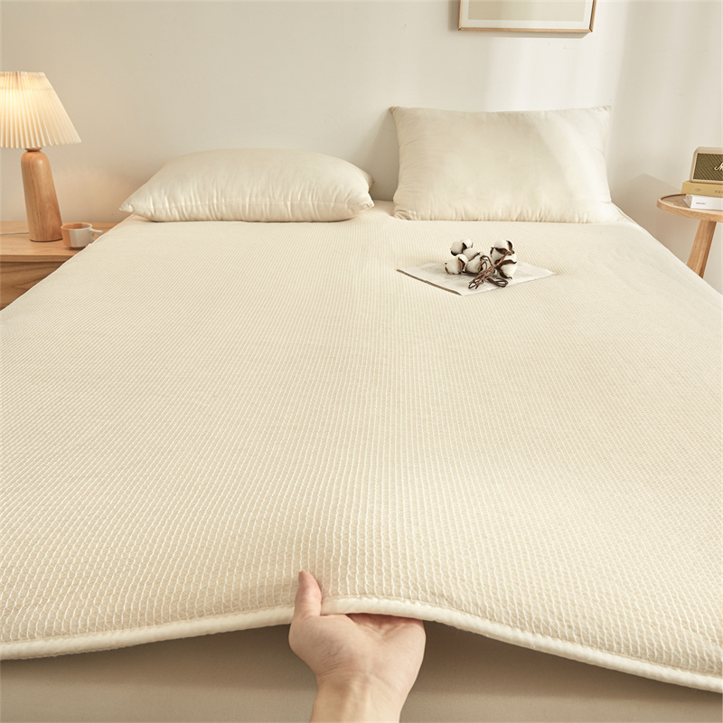 Surmatelas en coton à motif éc - Mattress Pad Topper avis et prix
