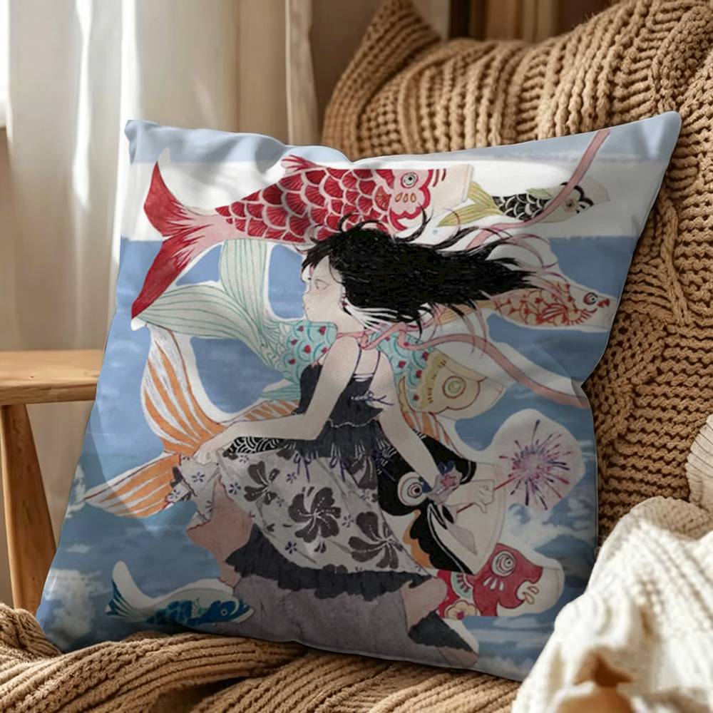 Housse de coussin imprimée dou - Aya Home Textiles avis et prix